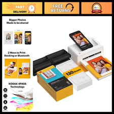 4x6 Photo Printer with Smartphone Dock, 4PASS Technology, 130 Sheets Included picture