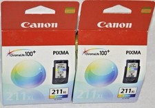 Lot Of 2 Canon CL-211 XL Genuine Color Ink Cartridge - Fine PIXMA Multicolor picture