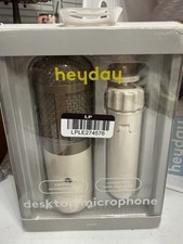 Heyday Desktop Microphone Cardioid Condenser Mic w/ Stand Stone White Target picture
