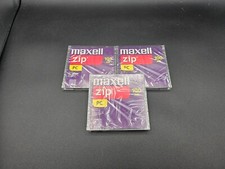 Maxell Zip 100mb Disk 3-pack PC Windows MAC Iomega Zip 100 drive -  New Sealed picture