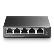 TP-Link 5-Port Gigabit Desktop PoE Switch with 4-Port PoE+, 65 W for all PoE por picture