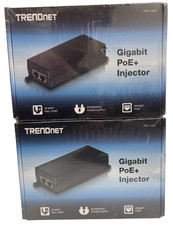 LOT OF 2-TRENDnet TPE-115GI Gigabit PoE+ Injector picture