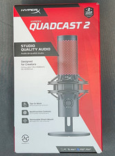 HyperX QuadCast 2 USB-C Condenser Mic Tap-to-Mute Red Lighting Black/Red picture