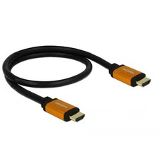 Delock 85726 HDMI Plug Cable HDMI-A 0.5m Black, Gold Triple Shielding, Contact picture