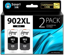 Smart Ink 902XL Ink Cartridge Replacement 2 Black Combo Pack for HP OfficeJet picture
