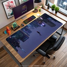 Spider-Man Multiverse Desk Mat - Miles Morales Upside Down Cityscape Gaming picture