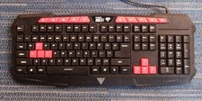 iBUYPOWER Ares E1 USB Wired Gaming Keyboard - Spill Resistant, Black/Red Tested picture