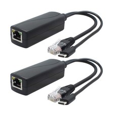 2 PCS 5V PoE Splitter USB Type C 48V To 5V 2.4A IEEE 802.3af 10/100Mbps picture
