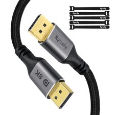 rycvaky 8K DisplayPort Cable 1.4, High-Speed Display Port 30 ft, 1 pk picture