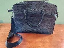 Michael Kors Harrison Front Zip Briefcase-Laptop Black/Gray picture