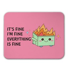 Funny Dumpster Fire Mouse Pad 10x8 Inch Desk Accessories Gaming Laptop Work picture