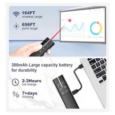 Knorvay N29 Wireless Presenter Remote Red Laser Pointer USB PowerPoint Clicker picture