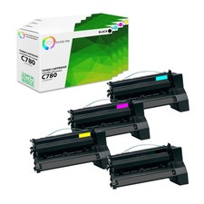 4Pk TCT Prem For Lexmark C780 C770 C772 C780DN Compatible Toner Cartridge (BCMY) picture