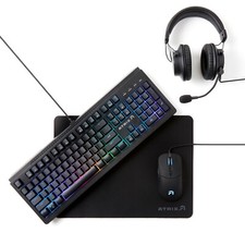 Atrix PC Gaming Bundle, Gaming Mouse, RGB Keyboard, Streamer Headset, Mouse Pad picture