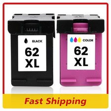 2 PACK 62 XL Black Color Ink Cartridges For HP OfficeJet 250 258 Envy 5540 7640 picture