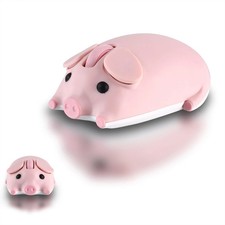 Cute Pig Design Wireless Mouse Dual Mode Bluetooth & USB Mouse Silent Operati... picture