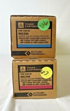 2Pk Katun Ricoh C3500 (888607) Magenta & Cyan Toner cartridges MP C3500 C4500  picture
