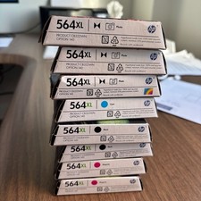HP 564XL Ink Cartridges Genuine OEM Black Cyan Magenta Photo Lot of 8 Expired picture