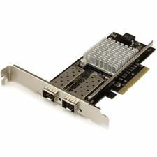 StarTech 10G Network Card - 2x 10G Open SFP+ Multimode LC Fiber Connector - picture