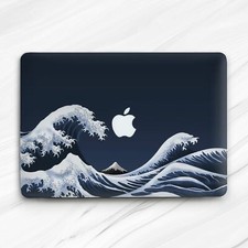 Kanagawa Wave Japanese Art Navy Blue Hard Case For Macbook Air 13 Pro 16 13 15 picture
