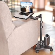 G2 Deluxe Rolling Laptop Stand W/ Mouse Tray Charcoal & Black picture