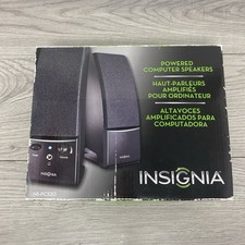 INSIGNIA NS-PCS20 POWERED COMPUTER LAPTOP MULTIMEDIA STEREO SPEAKERS TESTED/WORK picture