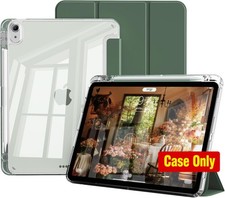 Clear Shockproof Case for 11-inch iPad 11th Gen 2025, Durable Design, Green Colo picture