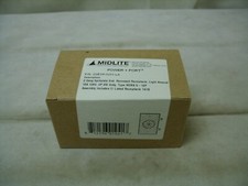 MIDLITE - Power + Port - 2 Gang Splitplate End Wall Receptacle - Light Almond picture