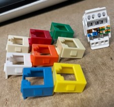 6pk Suttle STAR6000C6T Mediamax Tool-less Cat6 Data Jacks W/8 Colored Bezel picture