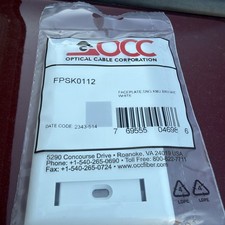 OPTICAL CABLE CORPORATIONS FPSK0112 FACEPLATE (LOT OF 100) picture