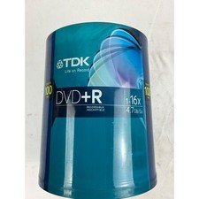 TDK 100 pack DVD+R 16X 4.7GB New Factory Sealed picture