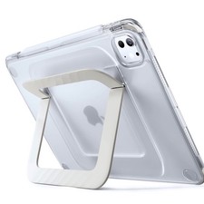 Torras Clear Tablet Case for iPad Pro 11 with White Integrated Kickstand Stylus picture