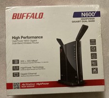 Buffalo Technology WZR-600DHP 600 Mbps 4-Port Gigabit Wireless Router BRAND NEW picture