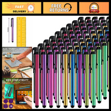 100 Pack Stylus Pens for Touch Screen Devices - Thick Rubber Tip, Multi-Color picture