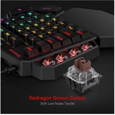 Professional One-Handed Gaming Keypad with RGB & Macro Keys picture
