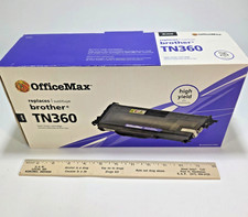 OfficeMax TN360 High Yield Black Toner Compatible Brother Open Box picture