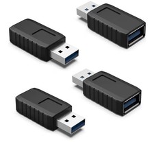 ELUTENG Male-Female USB Coupler 4 Pcs USB 3.0 Type A Adapter, 5 Gbps Super Speed picture