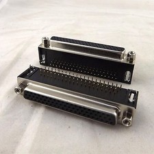 2x DB62 Female 62Pin 3 Rows D-SUB Right Angle PCB Solder Cable Adapter Connector picture