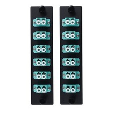 -2pcs 12 Fibers OM3 Multimode Patch Panel with 6 x LC UPC Duplex Fiber Optic ... picture