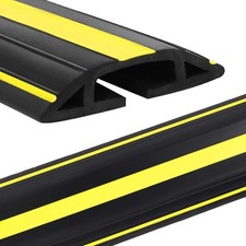 Eapele 4 ft Cable Protector Cord Cover for Floor, Heavy Duty PVC Duct Easy to Un picture
