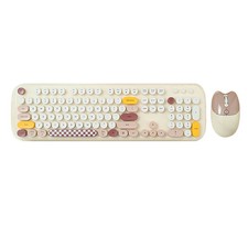 SaharaCase Wireless Ergonomic Keyboard and Laser Mouse Combo, Beige (KB8) picture