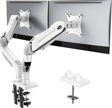 Dual Monitor Stand - Full Adjustable Monitor Desk Mount Swivel Vesa Bracket with picture