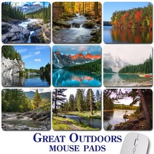 Great Outdoors Scenic ~ Mousepad / Mouse Pad ~ Fishing Camping River Stream Gift picture