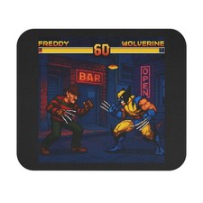Freddy Krueger vs Wolverine Retro Arcade Street Fighter II Mouse Pad Gaming NEW picture