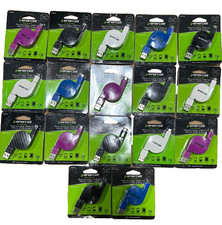 Wholesale LOT - 17 x Enercell Retractable USB to Micro USB Cable - Retail picture