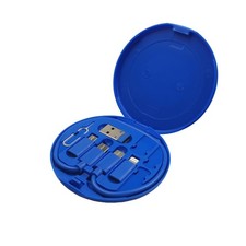 ZALUJMUS Multifunctional Data Cable Storage Box Adaptor for USB-C and Blue2  picture