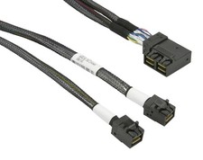 Supermicro CBL-SAST-0671 2 Right Angle MiniSAS HD SFF-8643 to 2 SFF-8643 Cable picture