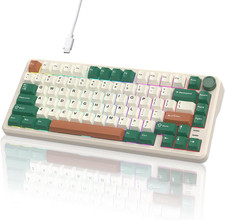 75% Retro Green Wired Hot Swappable Mechanical Keyboard with Metal Knob | Mount picture