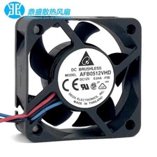 Delta AFB0512VHD 5020 DC12V 0.24A 3-Wire Dual-Ball Server Cooling Fan picture