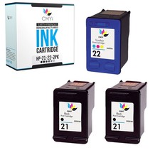 3 PK for HP 21 22 Black Color Ink Cartridges Tri-Color Combo Deskjet Officejet picture